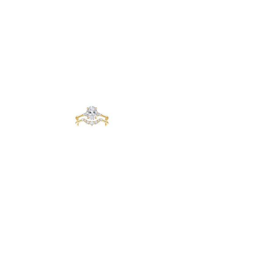 18K Yellow Gold Aria Contoured Diamond Bridal Set | Brilliant Earth